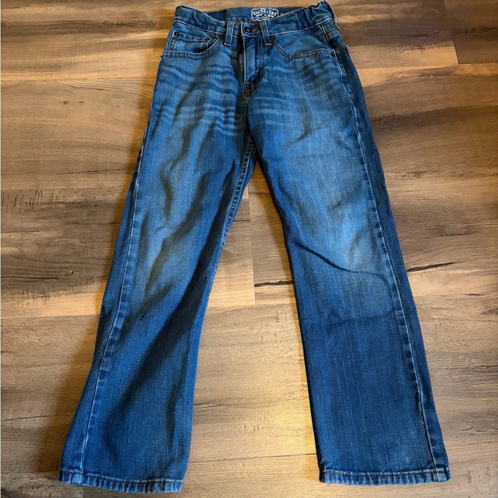 Women's Signature by Levi Strauss Dark Blue Slim Straight Jeans Size 10 Reg